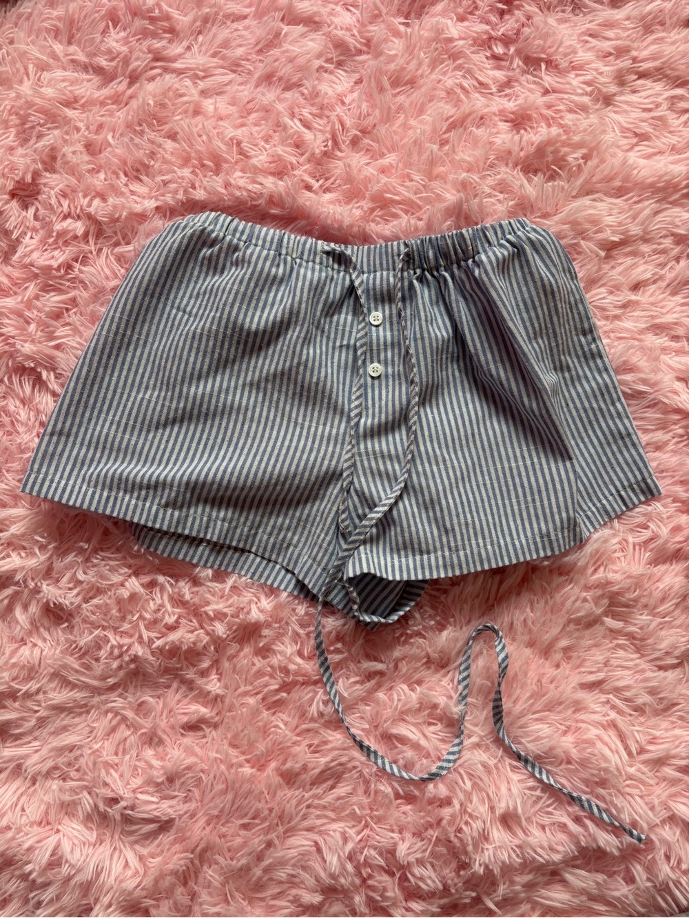 FREE WITH BUNDLE Striped Blue & White Women's Lounge Shorts